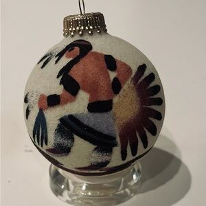 Navajo Sand Painted Christmas Ornament of Yei/Kachina/Male Dancer - 2 1/2”